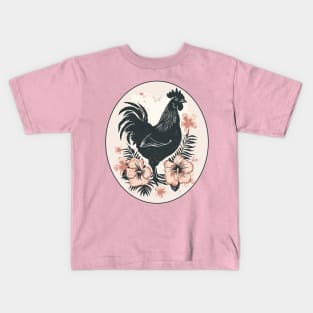 Cute Cottagecore  Chicken Mama Hen Farm Garden Adore Flower Chickens Kids T-Shirt